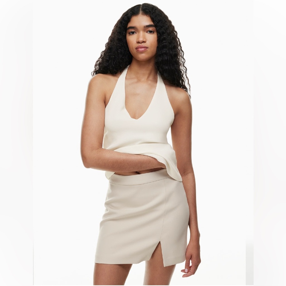 Aritzia Wilfred Patio Mini Skirt Birch Bouleau - Picture 4 of 13